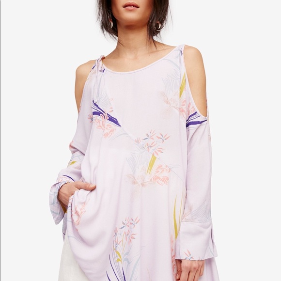 NEW FREE PEOPLE Cold Shoulder Tunic Mini Dress XS - Picture 2 of 4